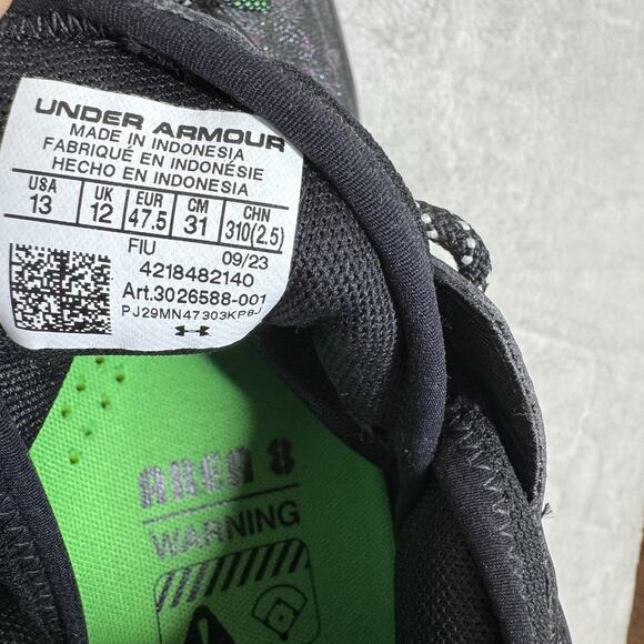 Under Armour Baseball Cleats Mens 13 Black Harper 8 ST Metal Hybrid 3026588-001 - Picture 9 of 9